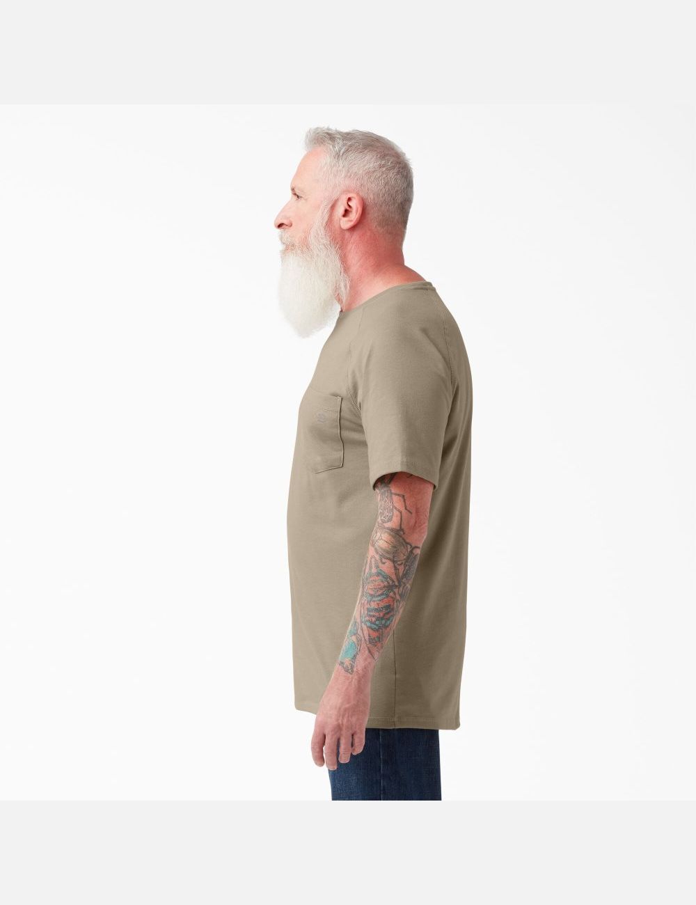 Desert Sand Dickies Cooling Short Sleeve Shirts | 308XSMUYE