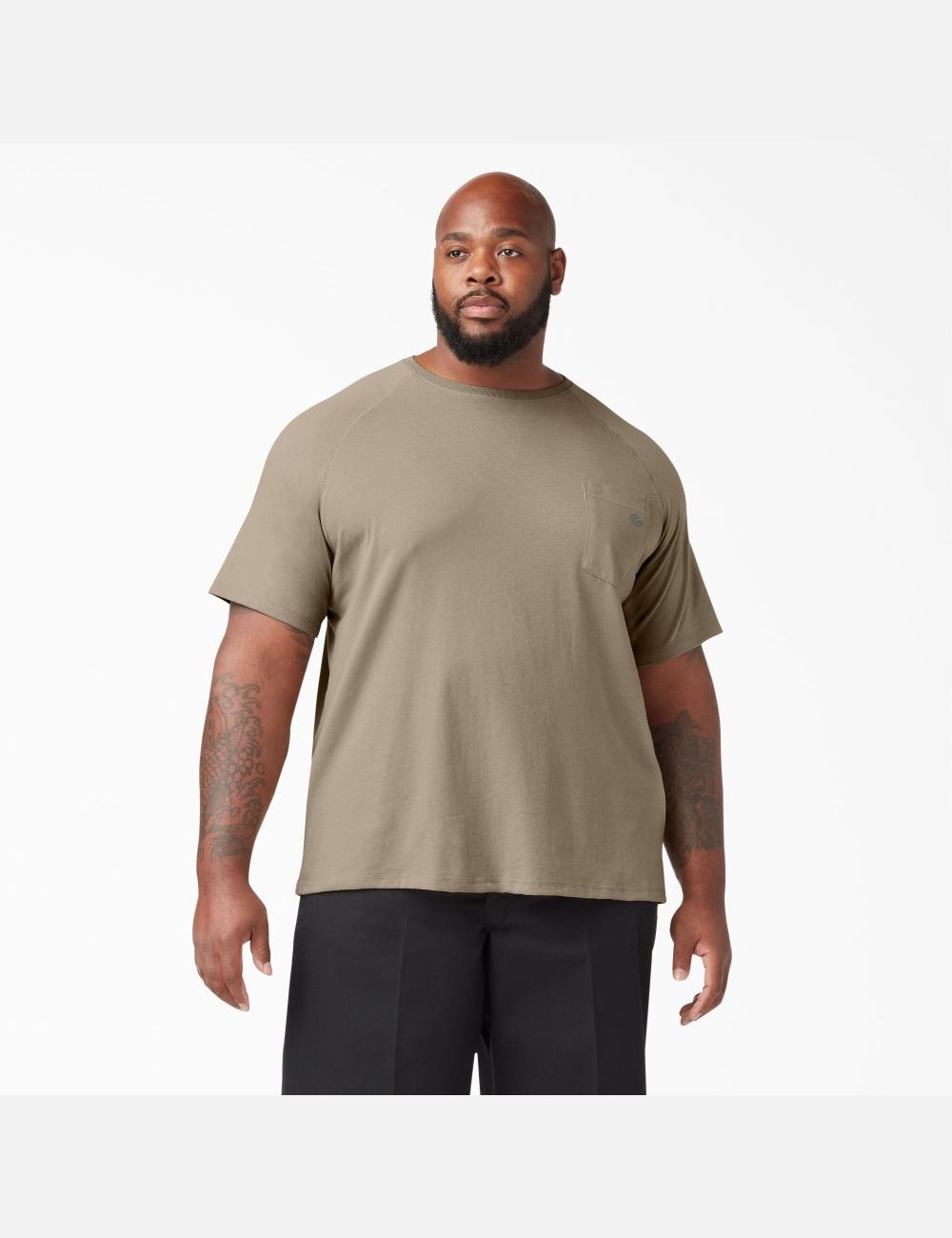 Desert Sand Dickies Cooling Short Sleeve Shirts | 308XSMUYE