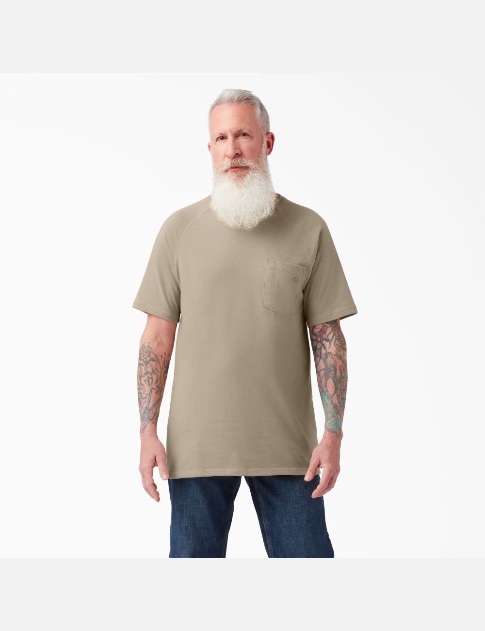 Desert Sand Dickies Cooling Short Sleeve Shirts | 308XSMUYE