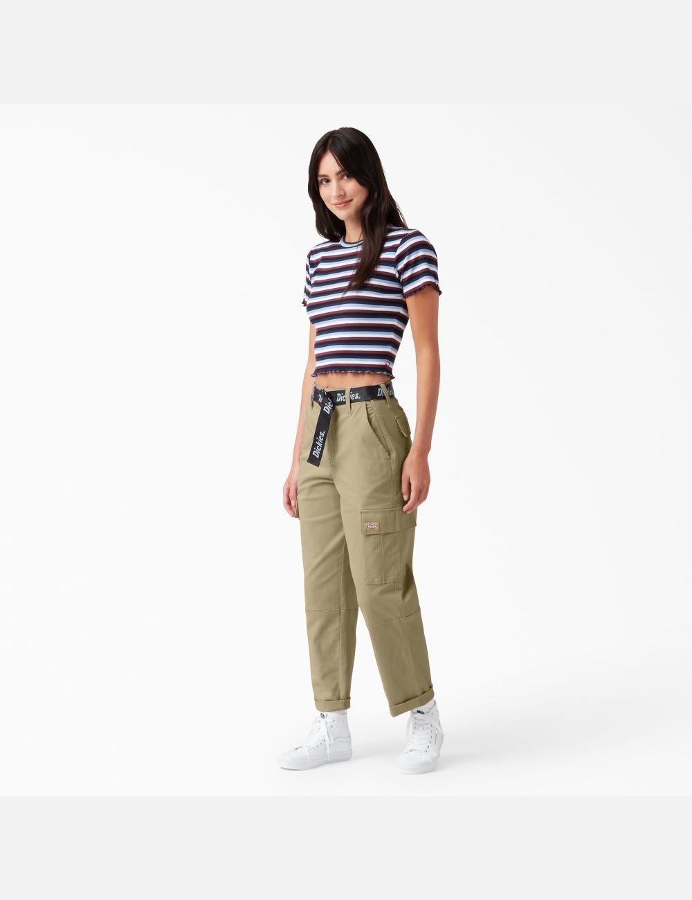 Desert Sand Dickies Cropped Cargo Pants | 357RWQCTH