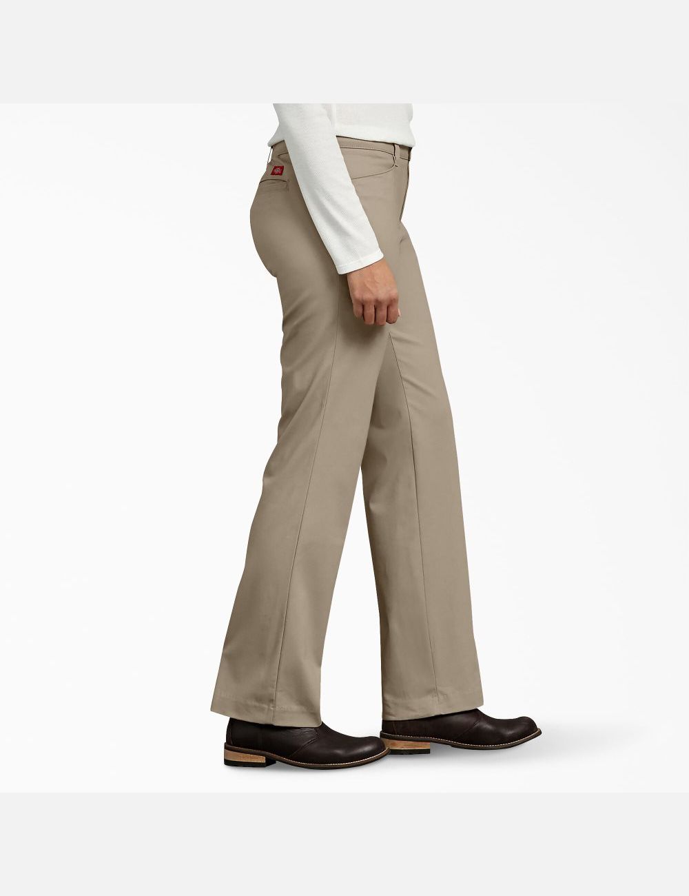 Desert Sand Dickies Curvy Fit Straight Leg Work Pants | 819ASKMUV