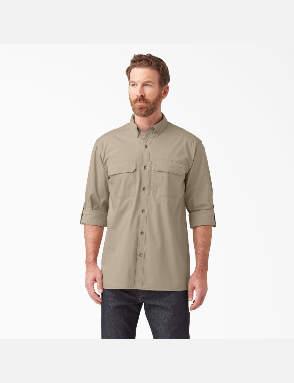 Desert Sand Dickies DuraTech Ranger Ripstop Work Shirts | 470ASYXQE