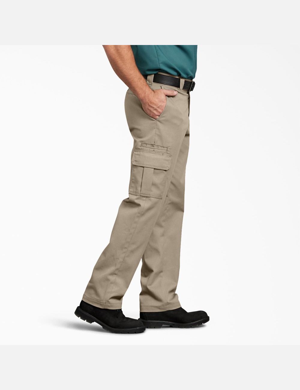 Desert Sand Dickies FLEX Regular Fit Straight Leg Cargo Pants | 485ZNXGTD