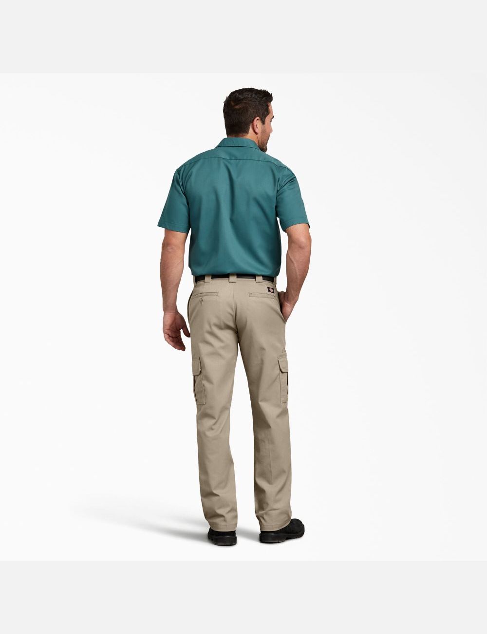 Desert Sand Dickies FLEX Regular Fit Straight Leg Cargo Pants | 485ZNXGTD