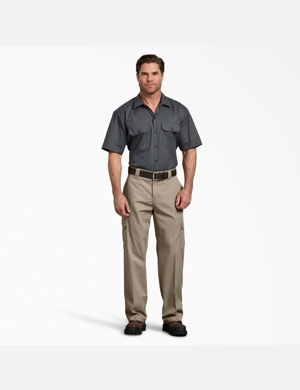 Desert Sand Dickies FLEX Relaxed Fit Straight Leg Cargo Pants | 675EWKPIZ