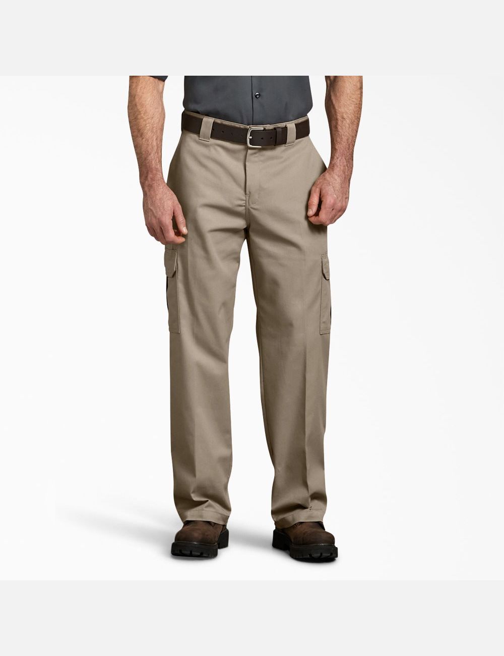 Desert Sand Dickies FLEX Relaxed Fit Straight Leg Cargo Pants | 675EWKPIZ