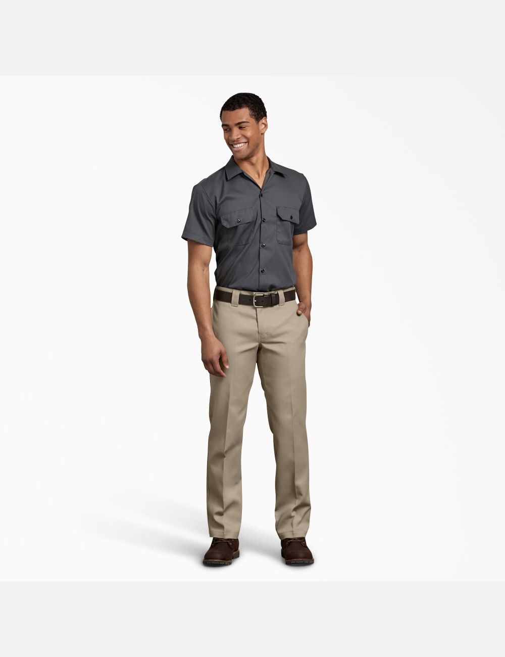 Desert Sand Dickies FLEX Slim Fit Straight Leg Work Pants | 703YSPDQI