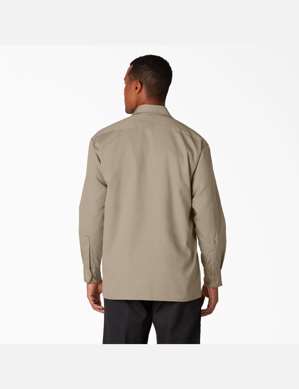 Desert Sand Dickies Long Sleeve Work Shirts | 348DQKJEX