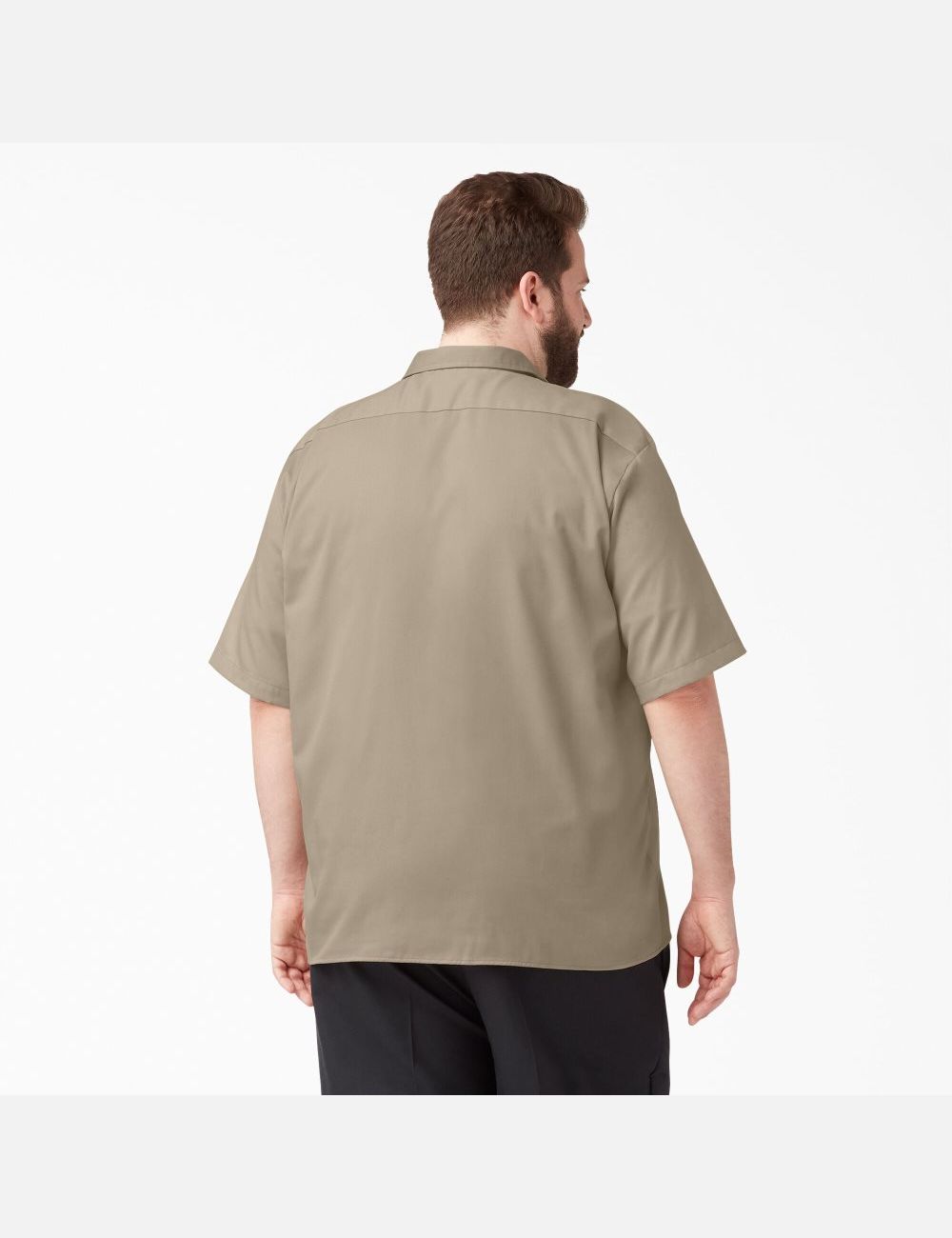 Desert Sand Dickies Relaxed Fit Short Sleeve Work Shirts | 241YXEGJA