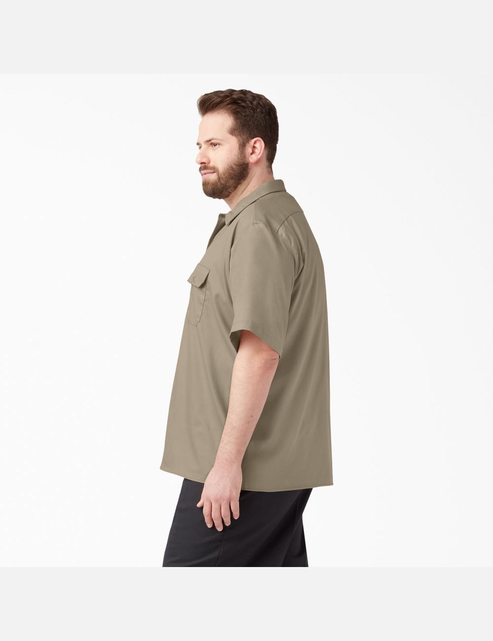 Desert Sand Dickies Relaxed Fit Short Sleeve Work Shirts | 241YXEGJA