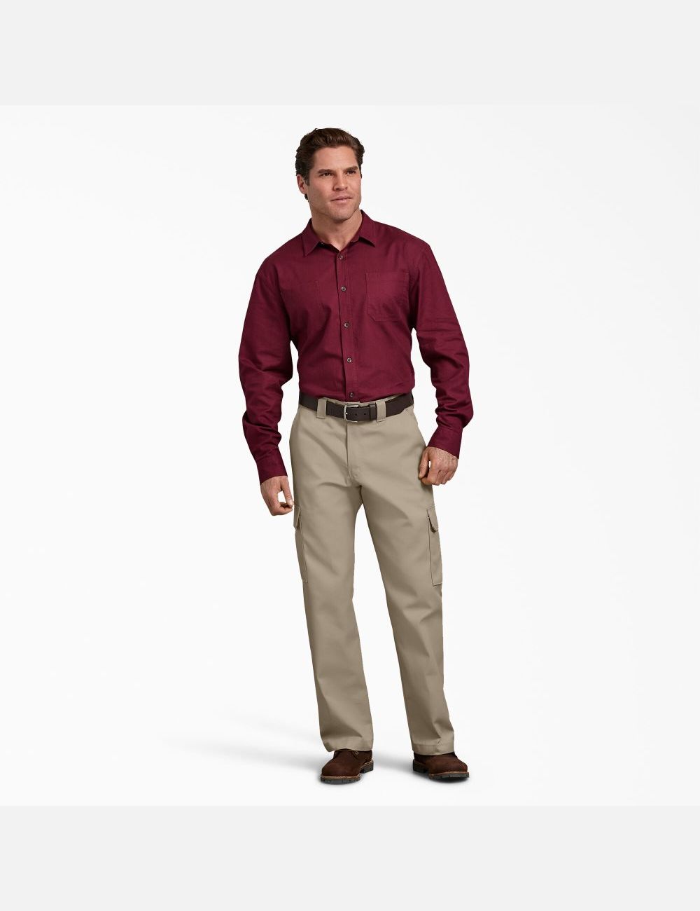 Desert Sand Dickies Relaxed Fit Straight Leg Cargo Pants | 245QCASPZ