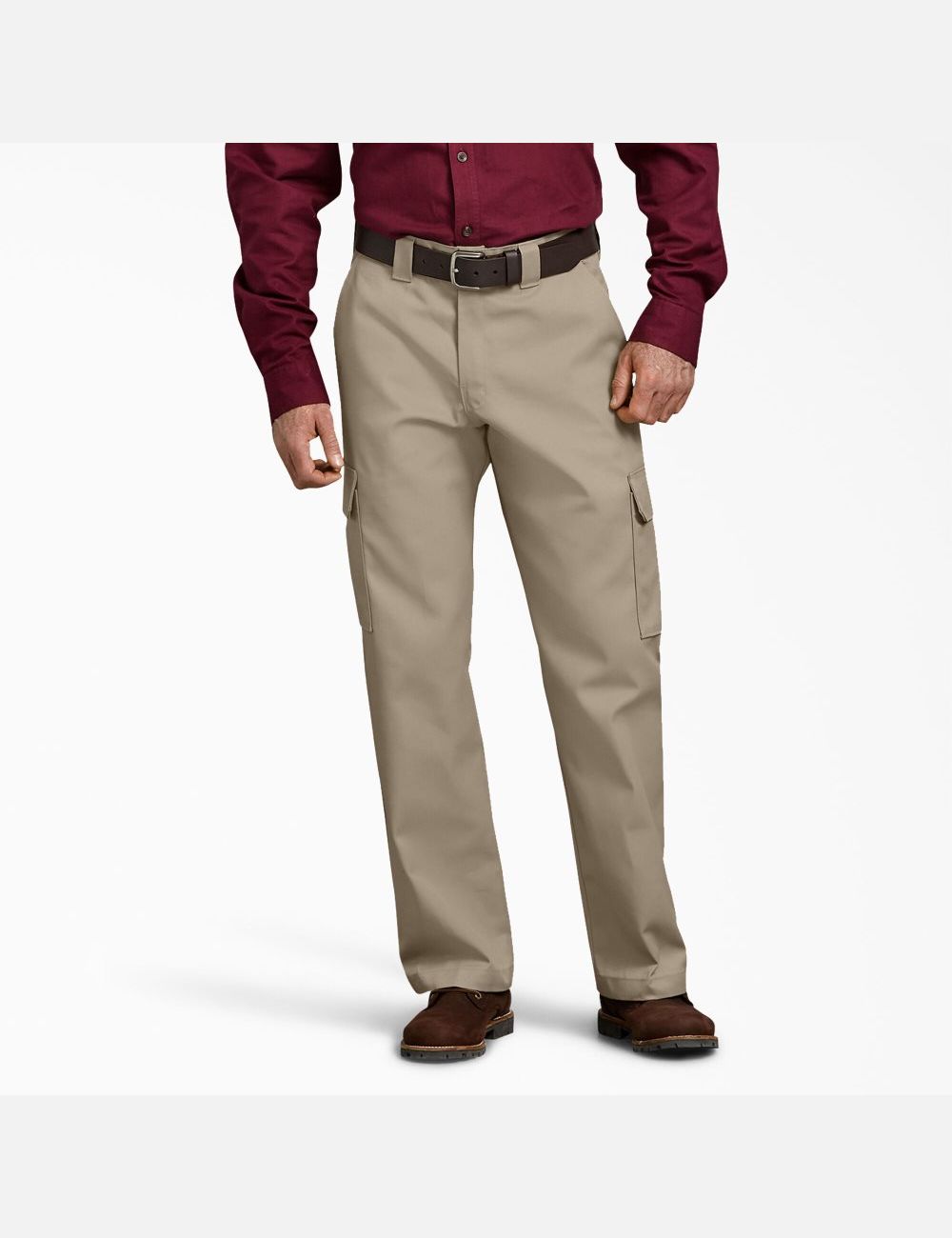 Desert Sand Dickies Relaxed Fit Straight Leg Cargo Pants | 245QCASPZ