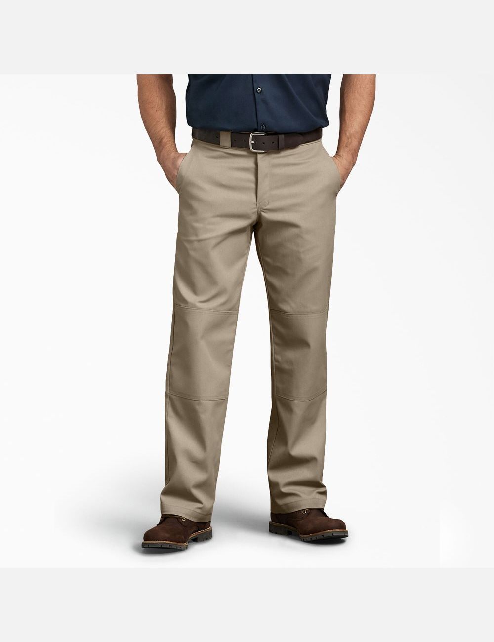 Desert Sand Dickies Relaxed Fit Straight Leg Double Knee Pants | 862QCFXGW