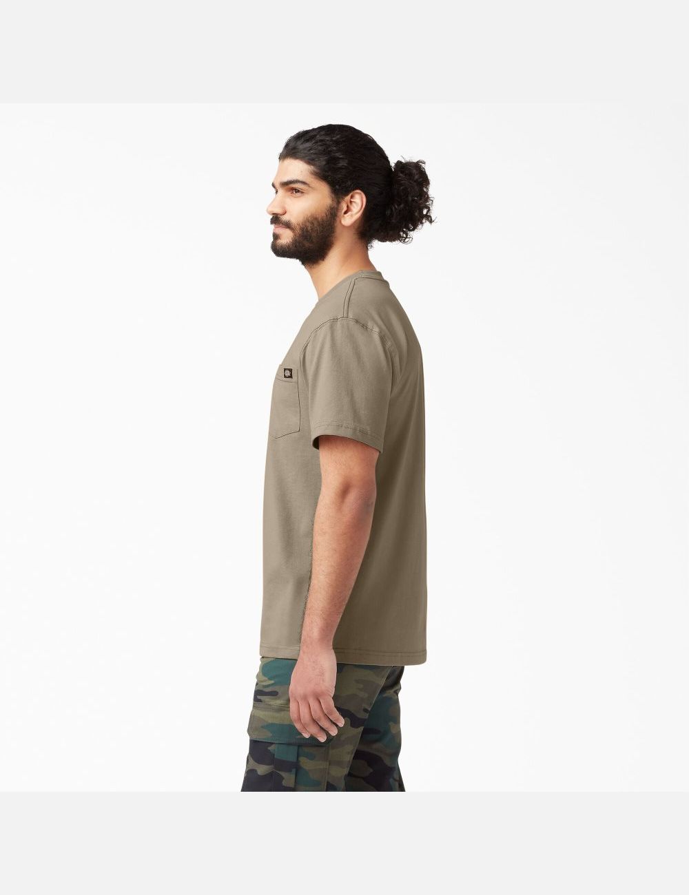 Desert Sand Dickies Short Sleeve Heavyweight T-Shirts | 012QLJWOY