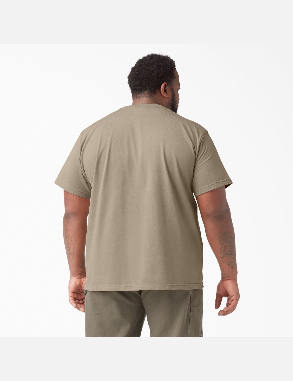 Desert Sand Dickies Short Sleeve Heavyweight T-Shirts | 012QLJWOY