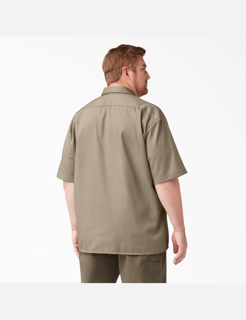 Desert Sand Dickies Short Sleeve Shirts | 074YENFGU