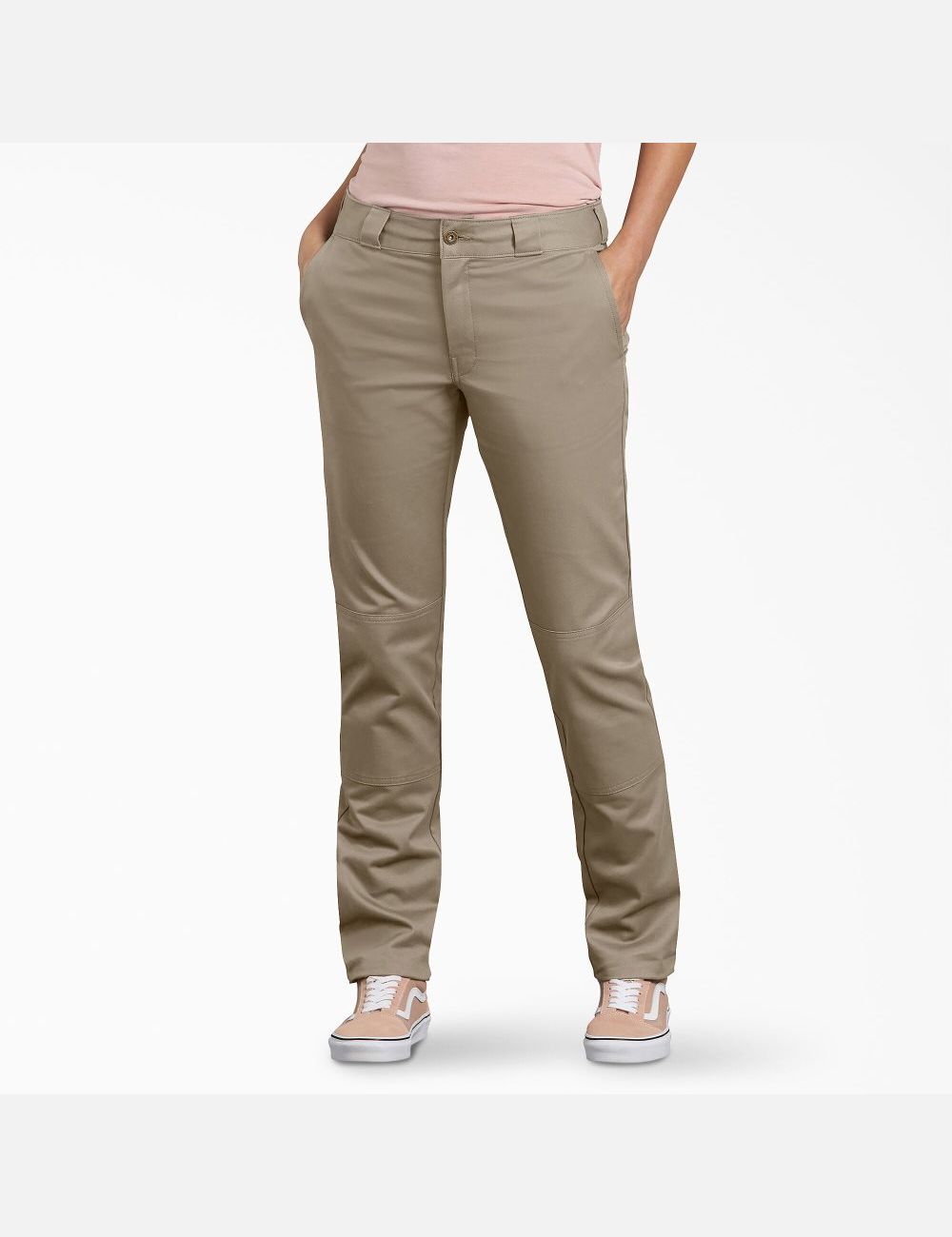 Desert Sand Dickies Slim Fit Double Knee Pants | 083GUXKRS