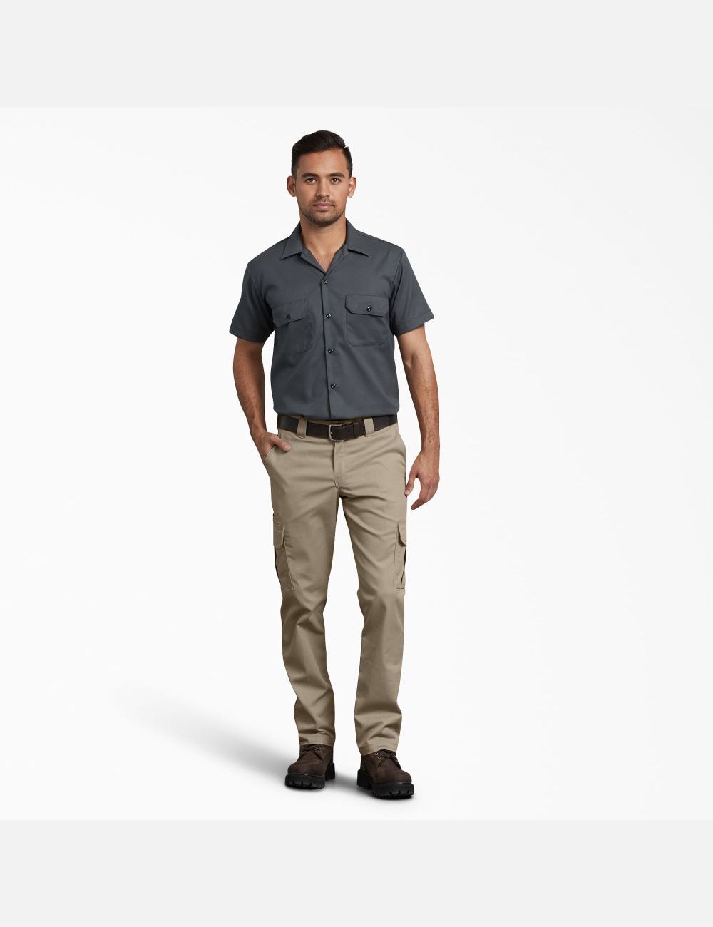 Desert Sand Dickies Slim Fit Straight Leg Cargo Pants | 914BKGXWT