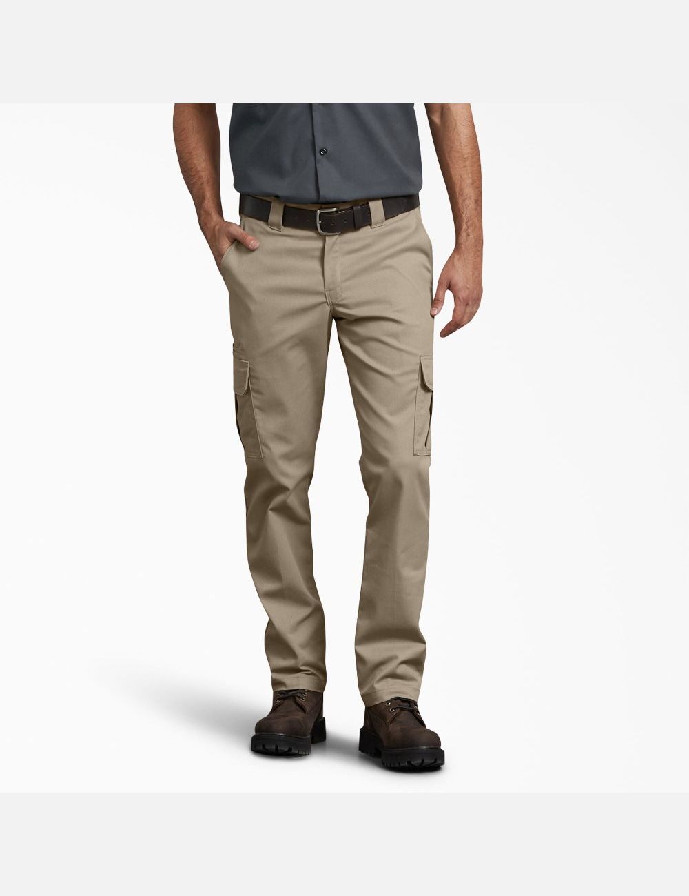 Desert Sand Dickies Slim Fit Straight Leg Cargo Pants | 914BKGXWT