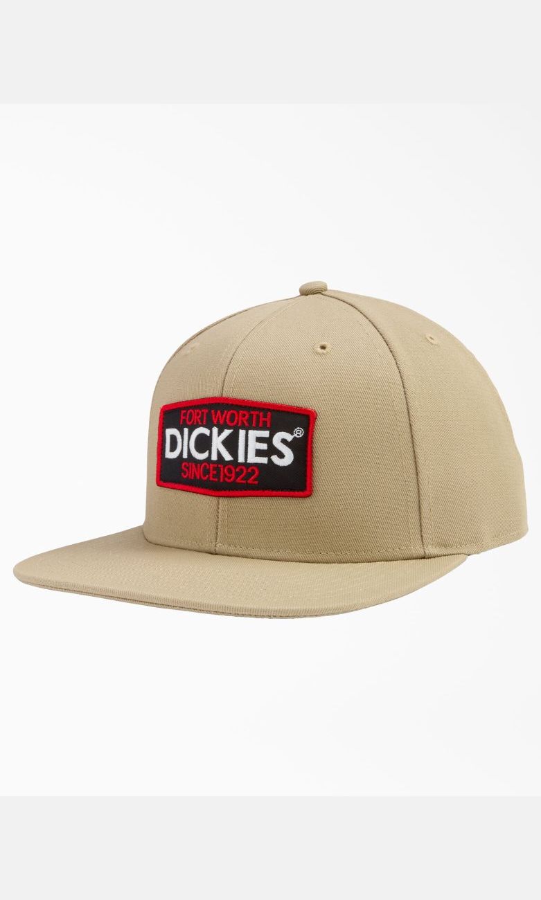 Desert Sand Dickies Twill Flat Bill Hats | 368SXMQZY