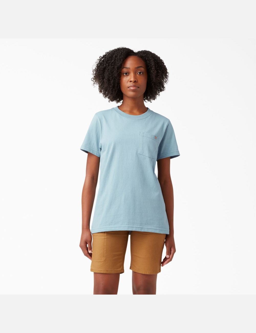 Dockside Blue Dickies Short Sleeve Heavyweight T-Shirts | 357JLMEGS