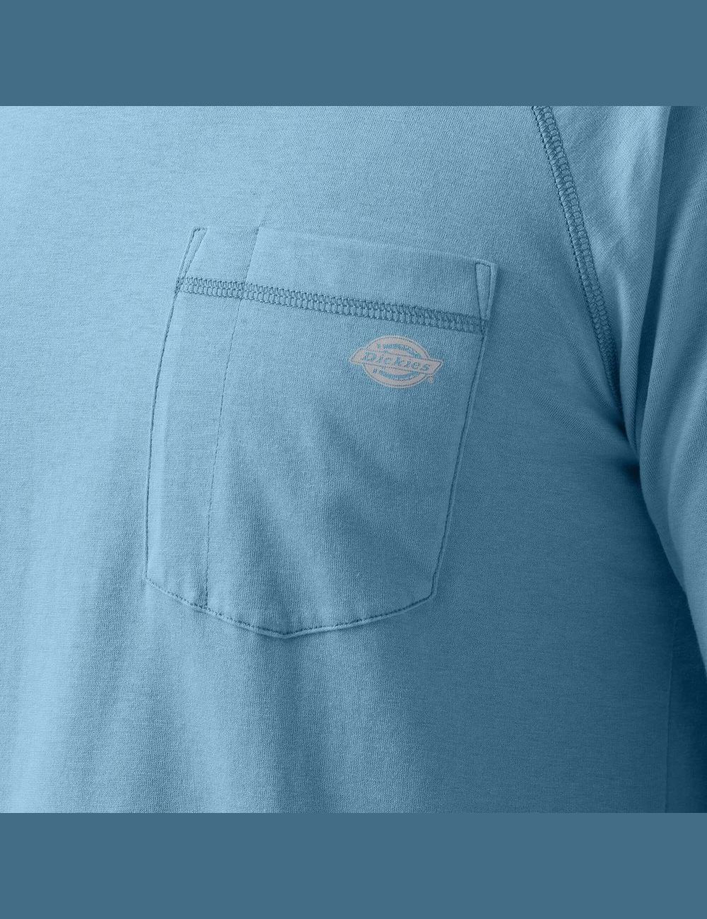 Dusty Blue Dickies Cooling Performance Long Sleeve Sun Shirts | 367QFHDIE