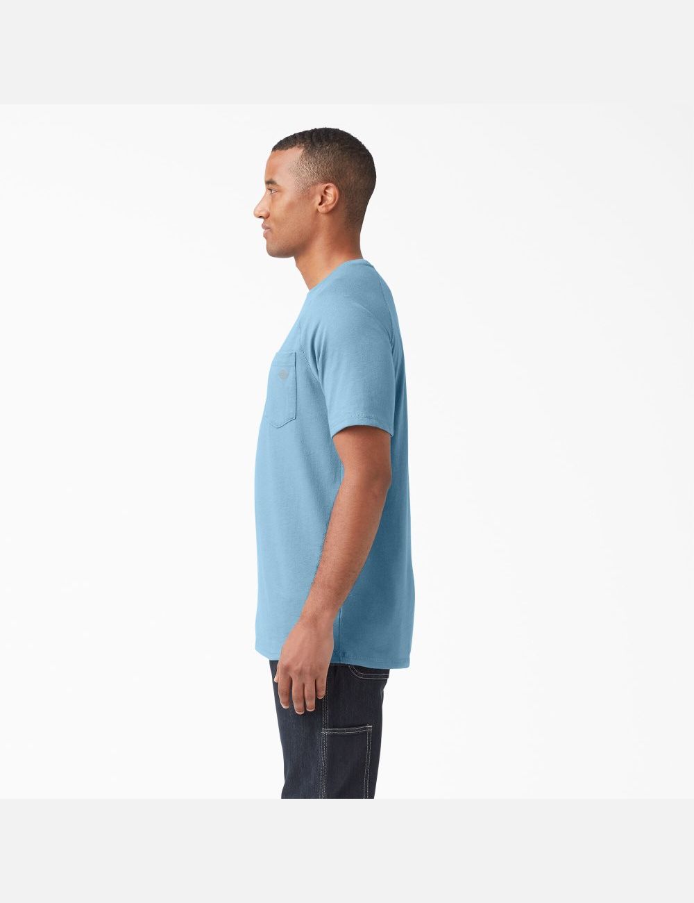 Dusty Blue Dickies Cooling Short Sleeve T-Shirts | 370AJHOVD