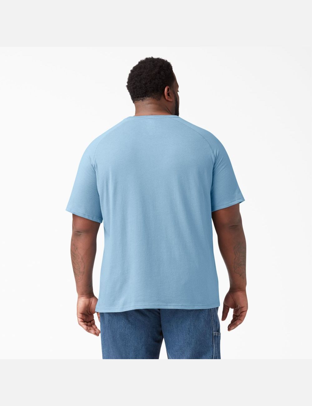 Dusty Blue Dickies Cooling Short Sleeve T-Shirts | 370AJHOVD