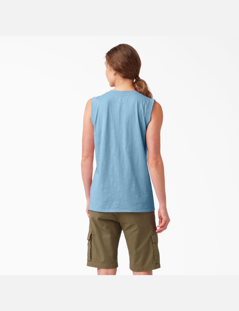 Dusty Blue Dickies Tank Top | 318HTYKMB