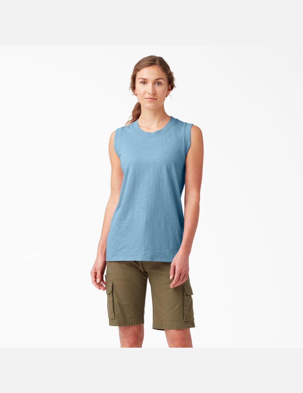 Dusty Blue Dickies Tank Top | 318HTYKMB