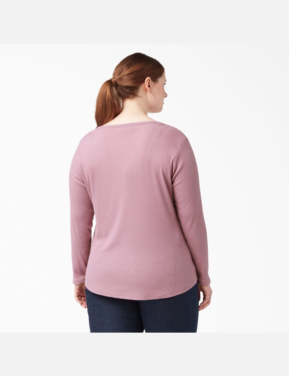 Dusty Orchid Dickies Plus Henley Tops | 740ENFABW