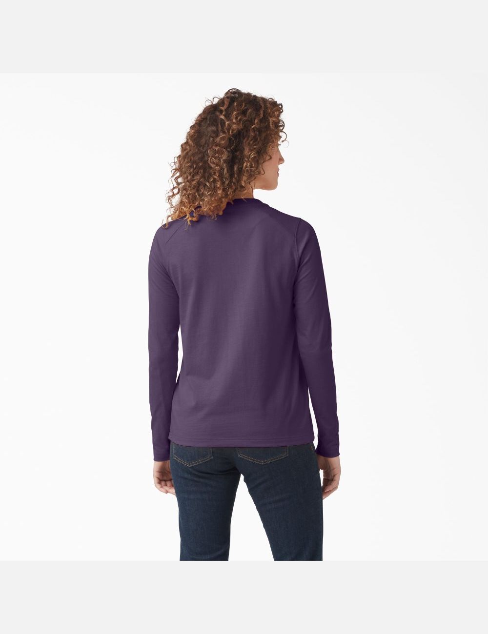 Dusty Purple Heather Dickies Heavyweight Henley Long Sleeve T-Shirts | 963TLHNUI