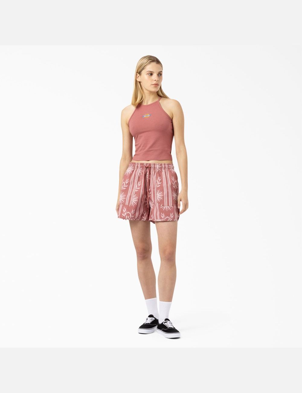 Dusty Rose Dickies Chain Lake Cropped Tank Top | 137DGTLHV