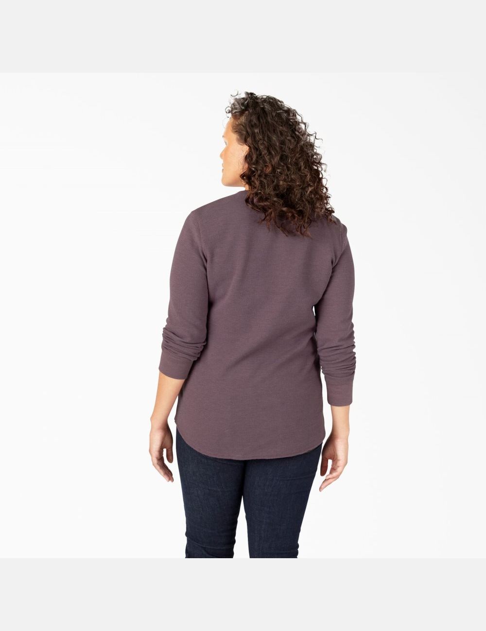 Dusty Violet Dickies Plus Thermal Long Sleeve T-Shirts | 154OVXACY