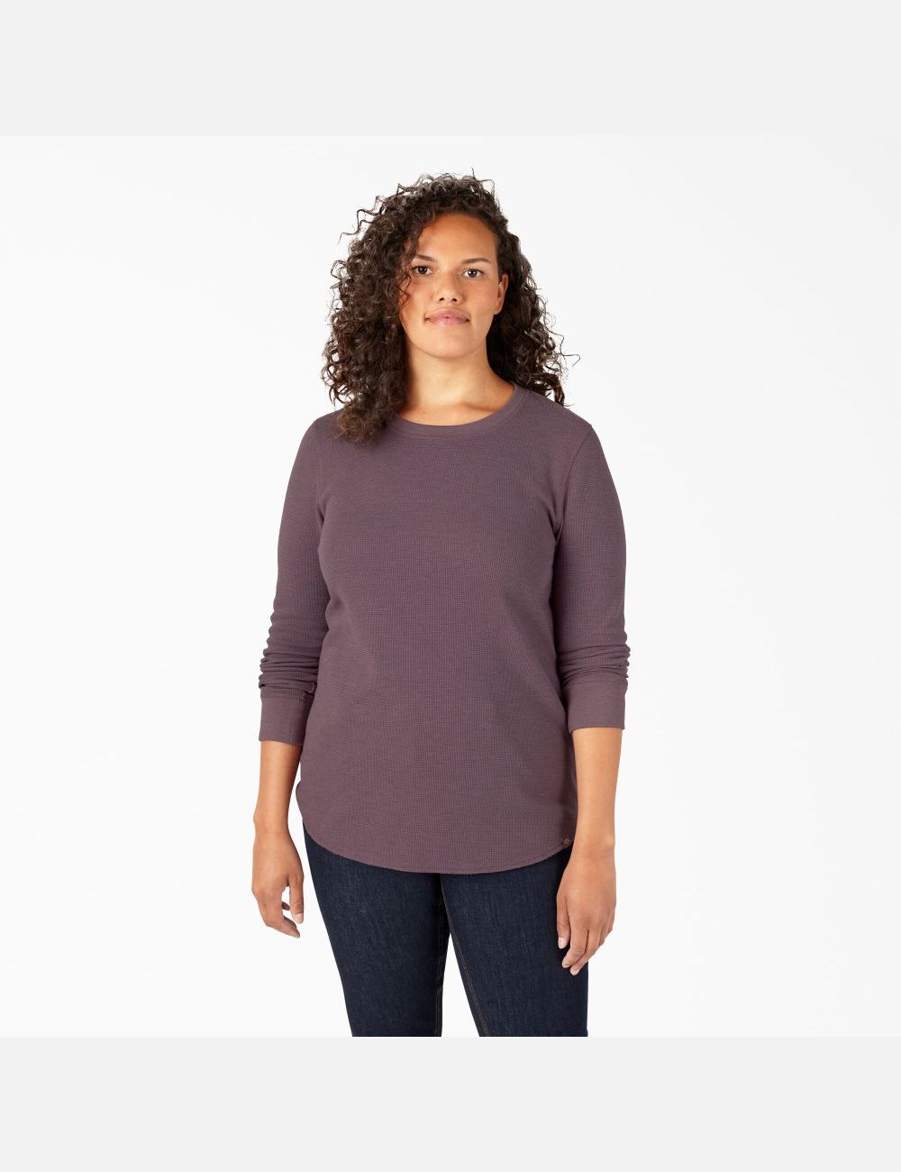 Dusty Violet Dickies Plus Thermal Long Sleeve T-Shirts | 154OVXACY