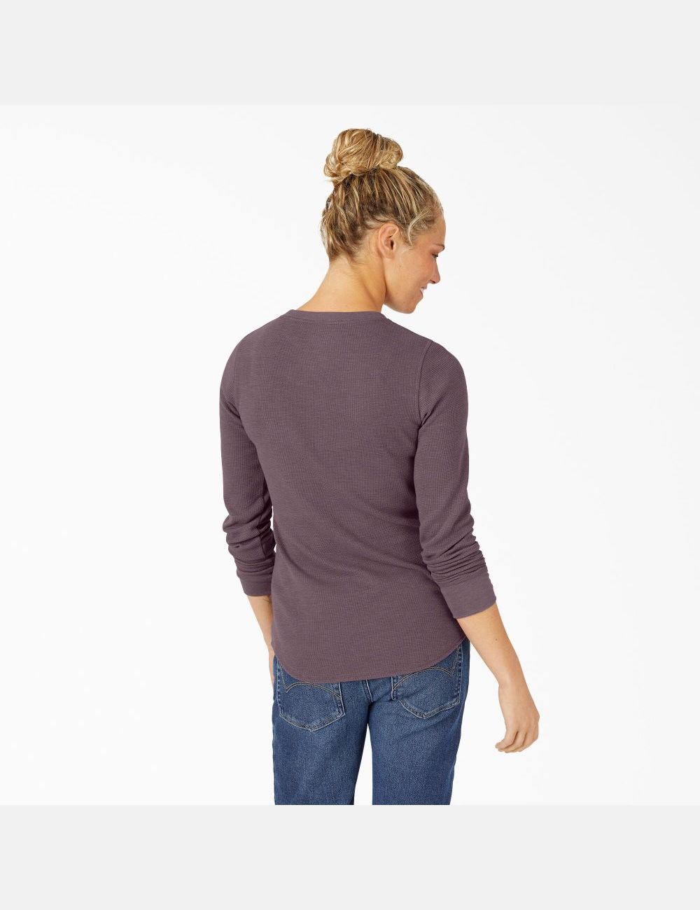 Dusty Violet Dickies Thermal Long Sleeve T-Shirts | 907BSOJLH