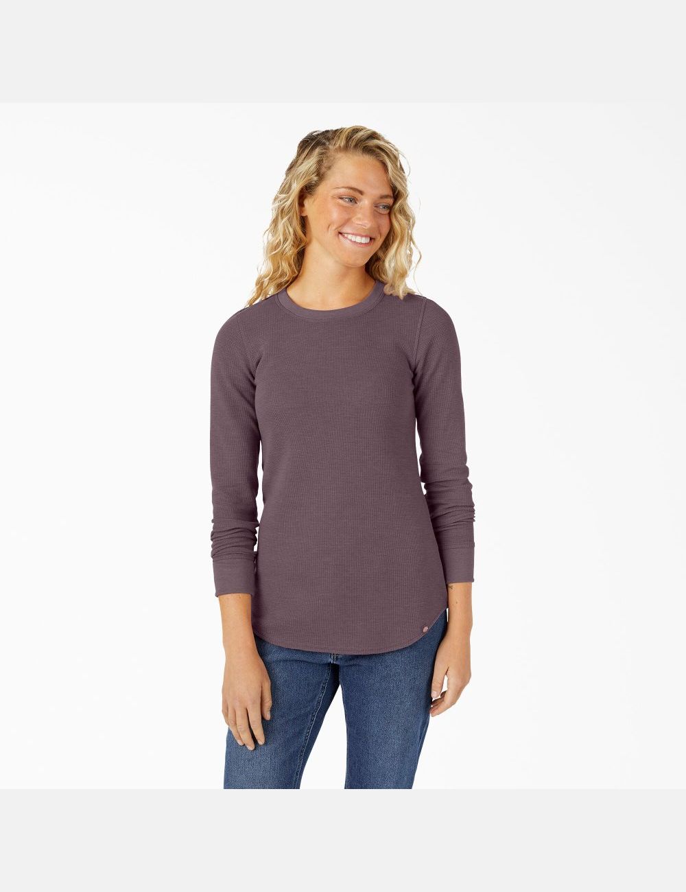 Dusty Violet Dickies Thermal Long Sleeve T-Shirts | 907BSOJLH