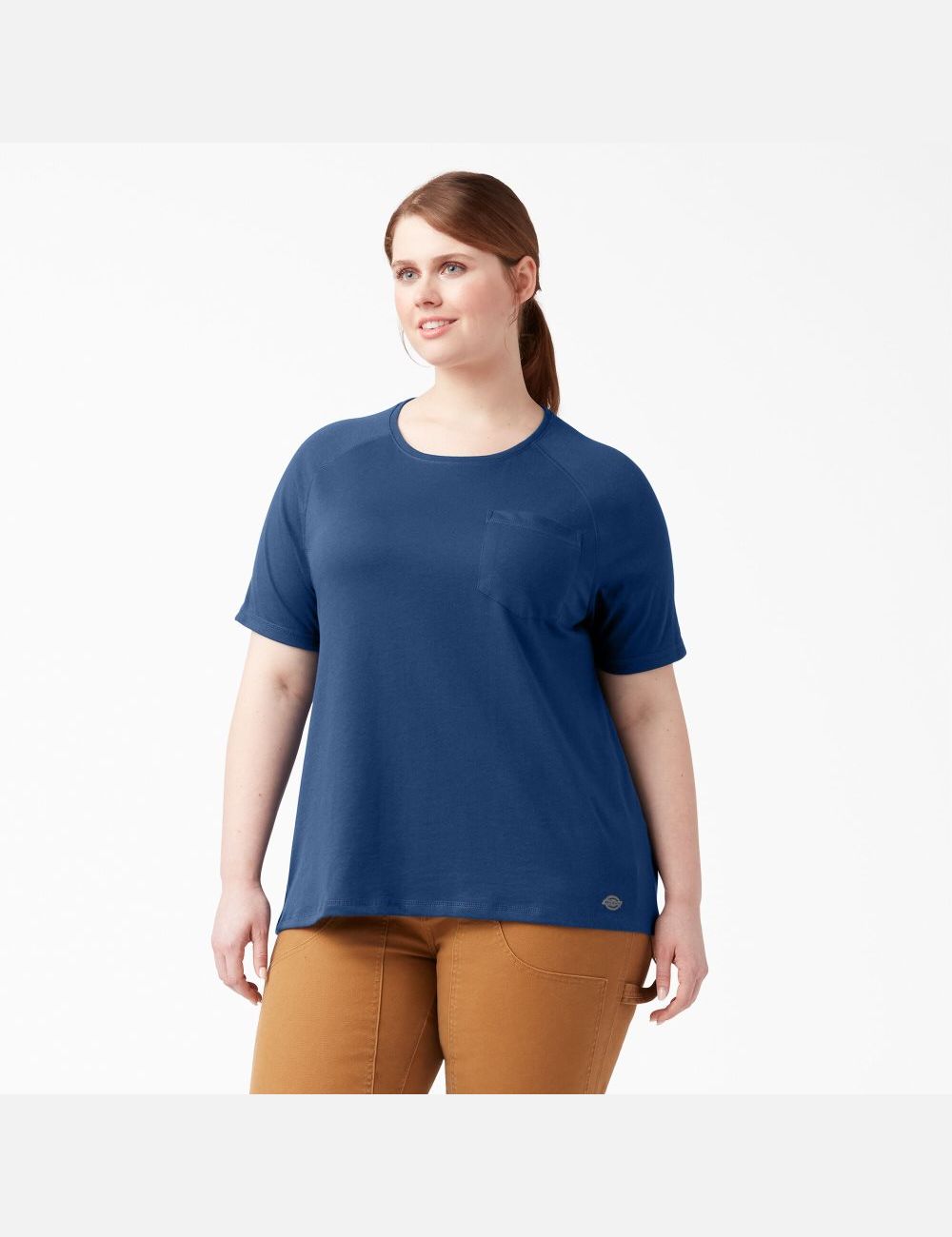 Dynamic Navy Dickies Plus Cooling Short Sleeve T-Shirts | 259TVUGBI