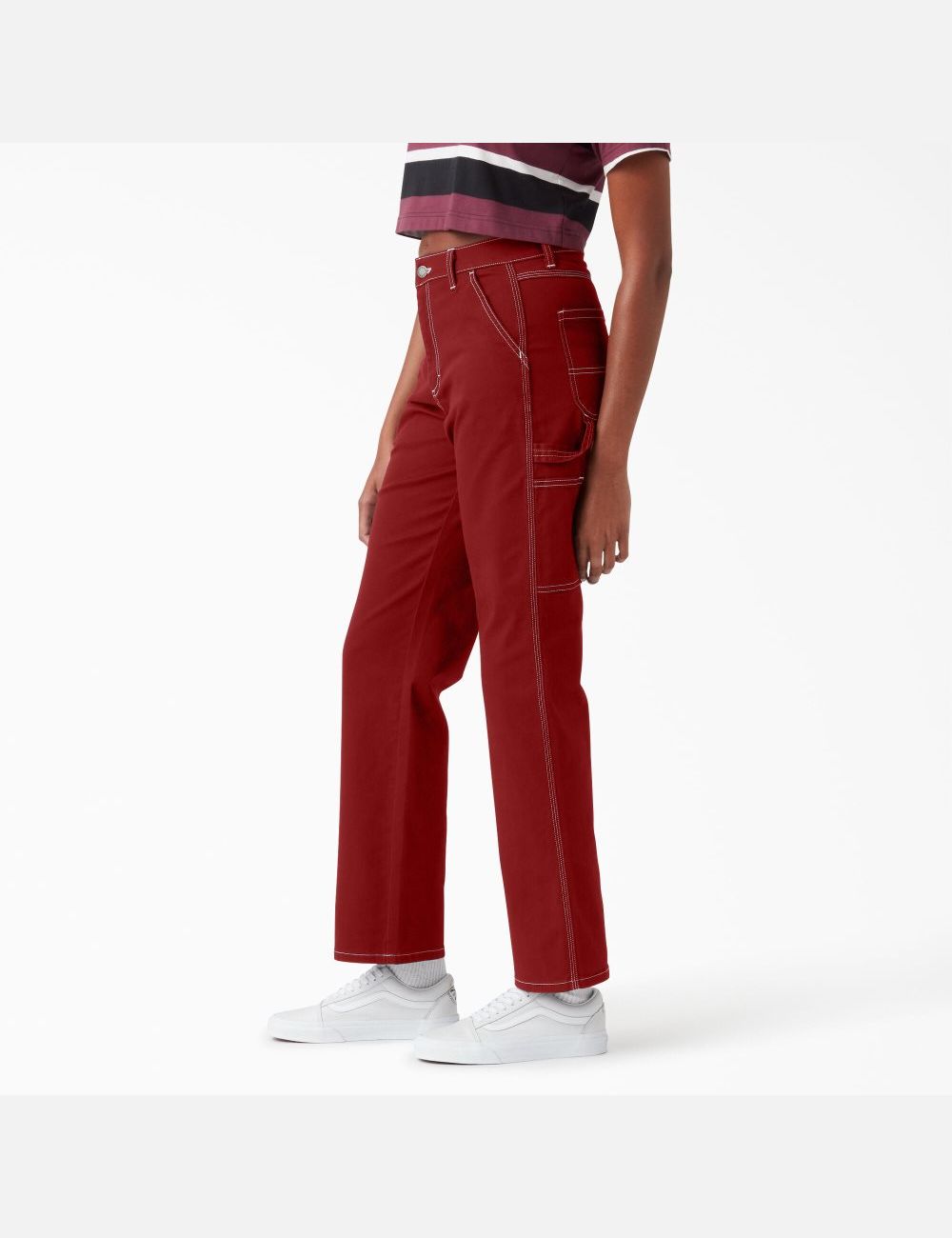 English Red Dickies High Waisted Carpenter Pants | 541XGIRAV