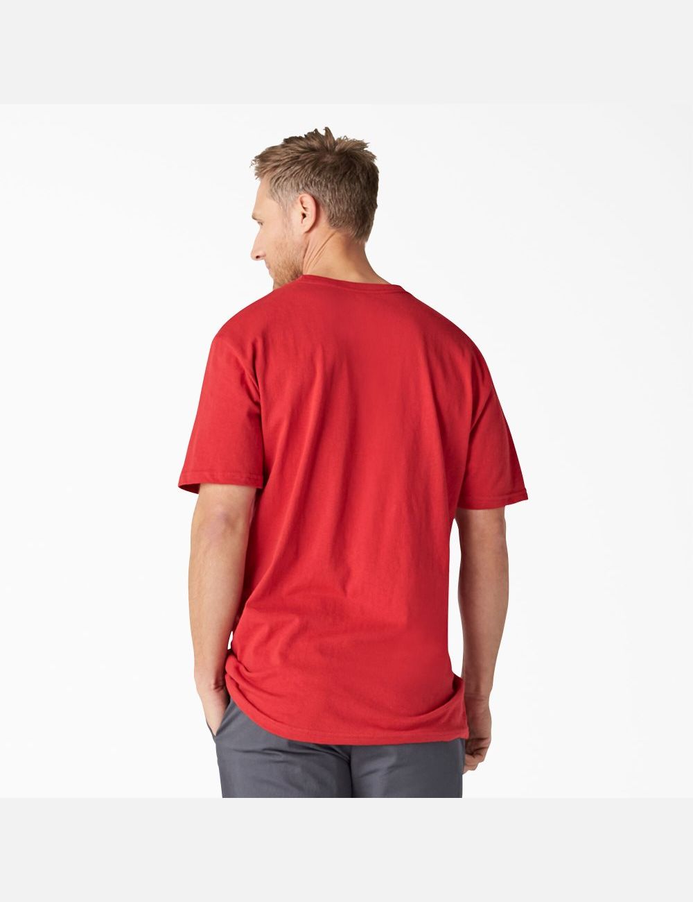 English Red Dickies Logo Graphic T-Shirts | 912UTJIFS