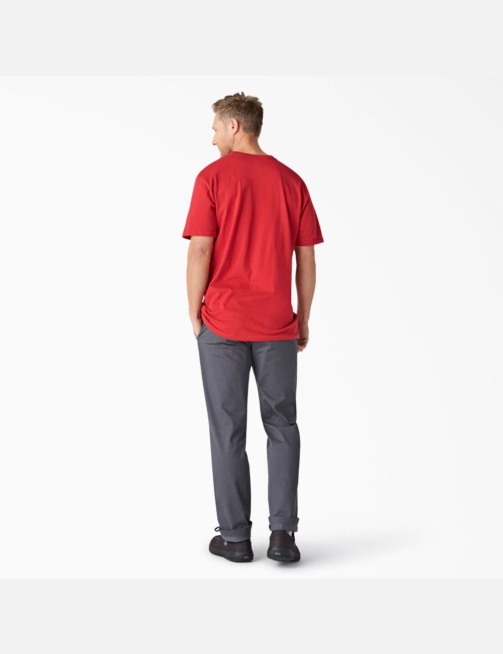 English Red Dickies Logo Graphic T-Shirts | 912UTJIFS