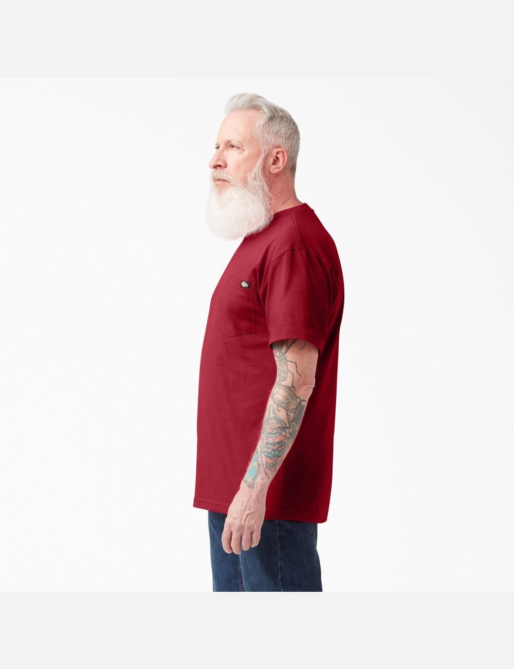 English Red Dickies Short Sleeve Heavyweight T-Shirts | 059UYGALX