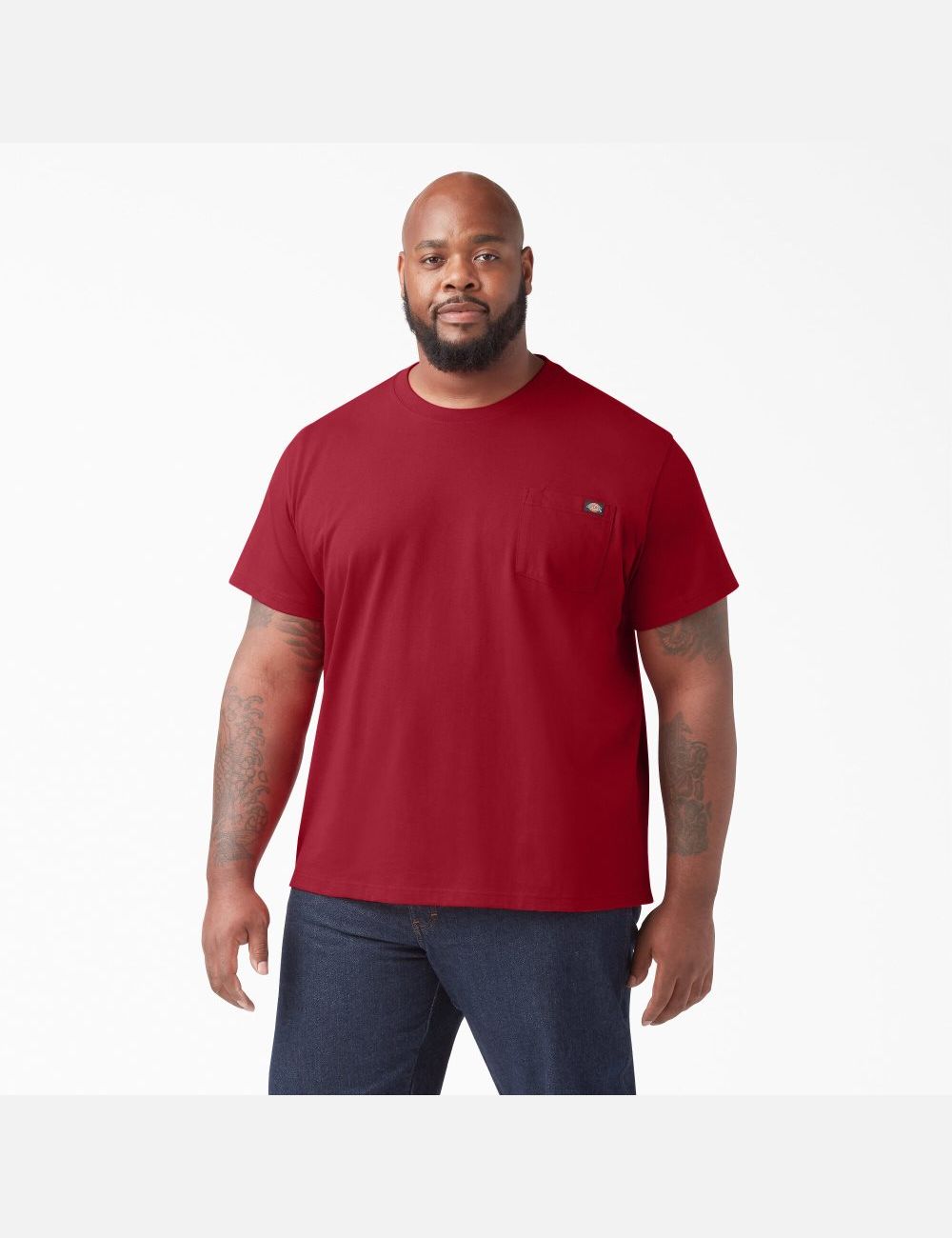 English Red Dickies Short Sleeve Heavyweight T-Shirts | 059UYGALX