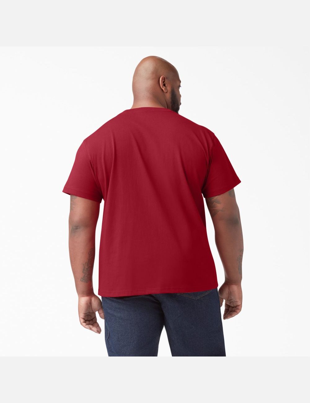 English Red Dickies Short Sleeve Heavyweight T-Shirts | 059UYGALX