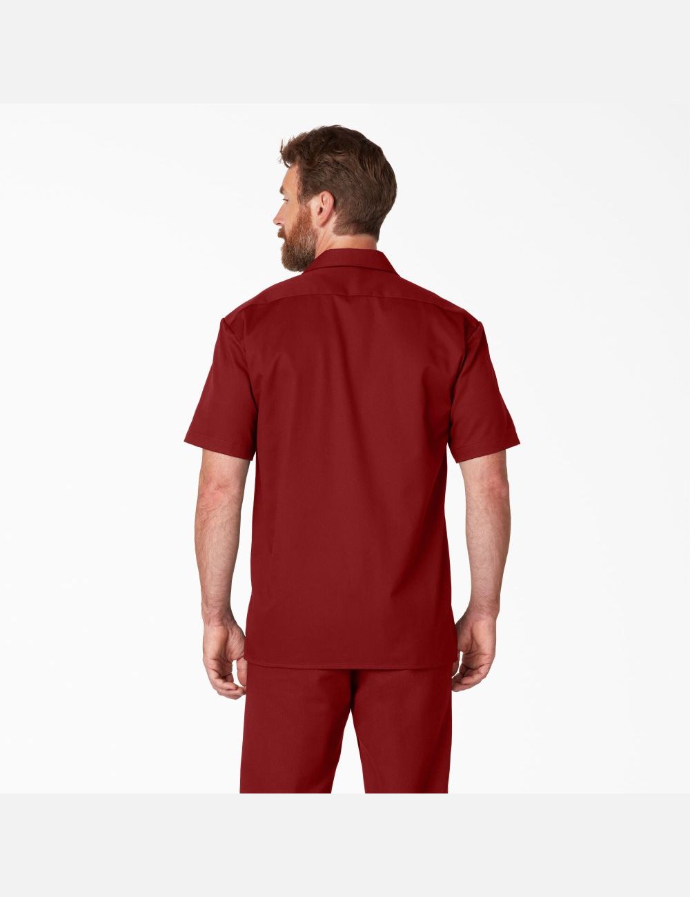 English Red Dickies Short Sleeve Shirts | 365CAHWKE