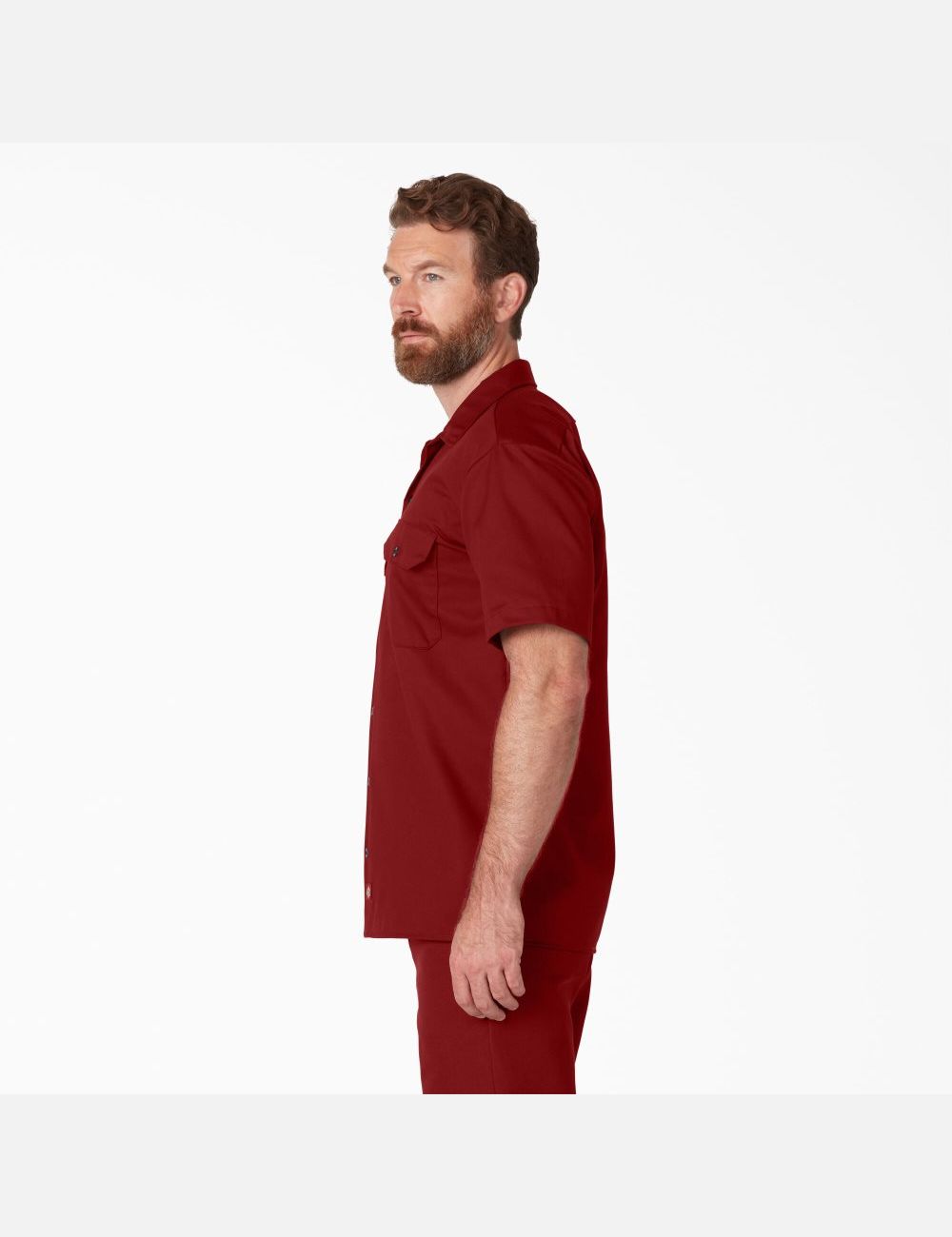 English Red Dickies Short Sleeve Shirts | 365CAHWKE