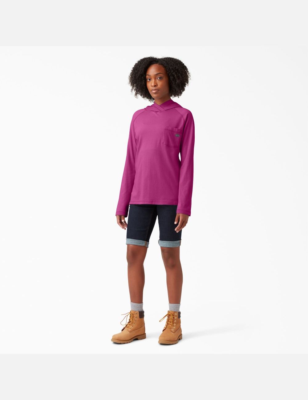 Festival Fuchsia Dickies Cooling Performance Sun Shirt | 341ZOSWVE