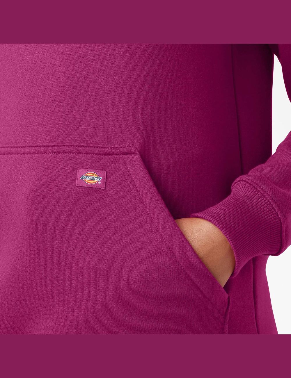 Festival Fuchsia Dickies Heavyweight Logo Sleeve Hoodies | 905JUTCND