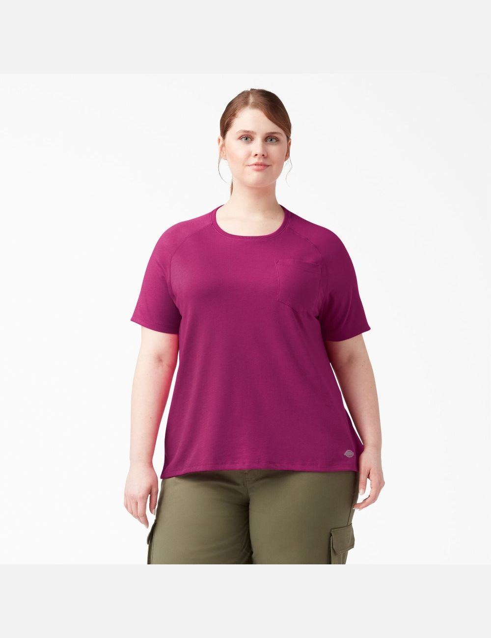 Festival Fuchsia Dickies Plus Cooling Short Sleeve T-Shirts | 587OLMBGP