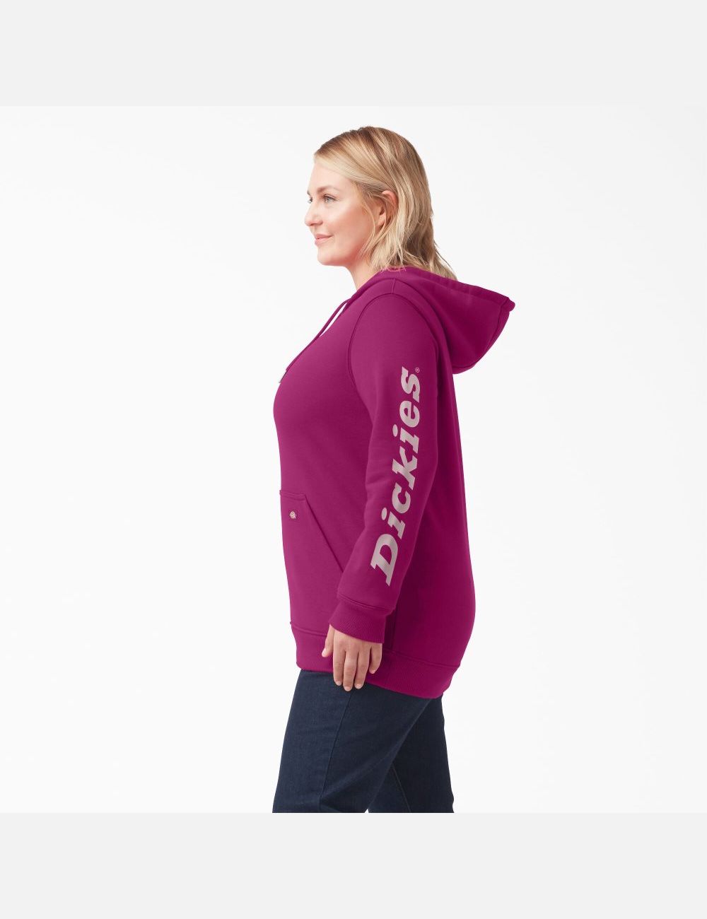 Festival Fuchsia Dickies Plus Heavyweight Logo Sleeve Outerwear | 065EAGFZP